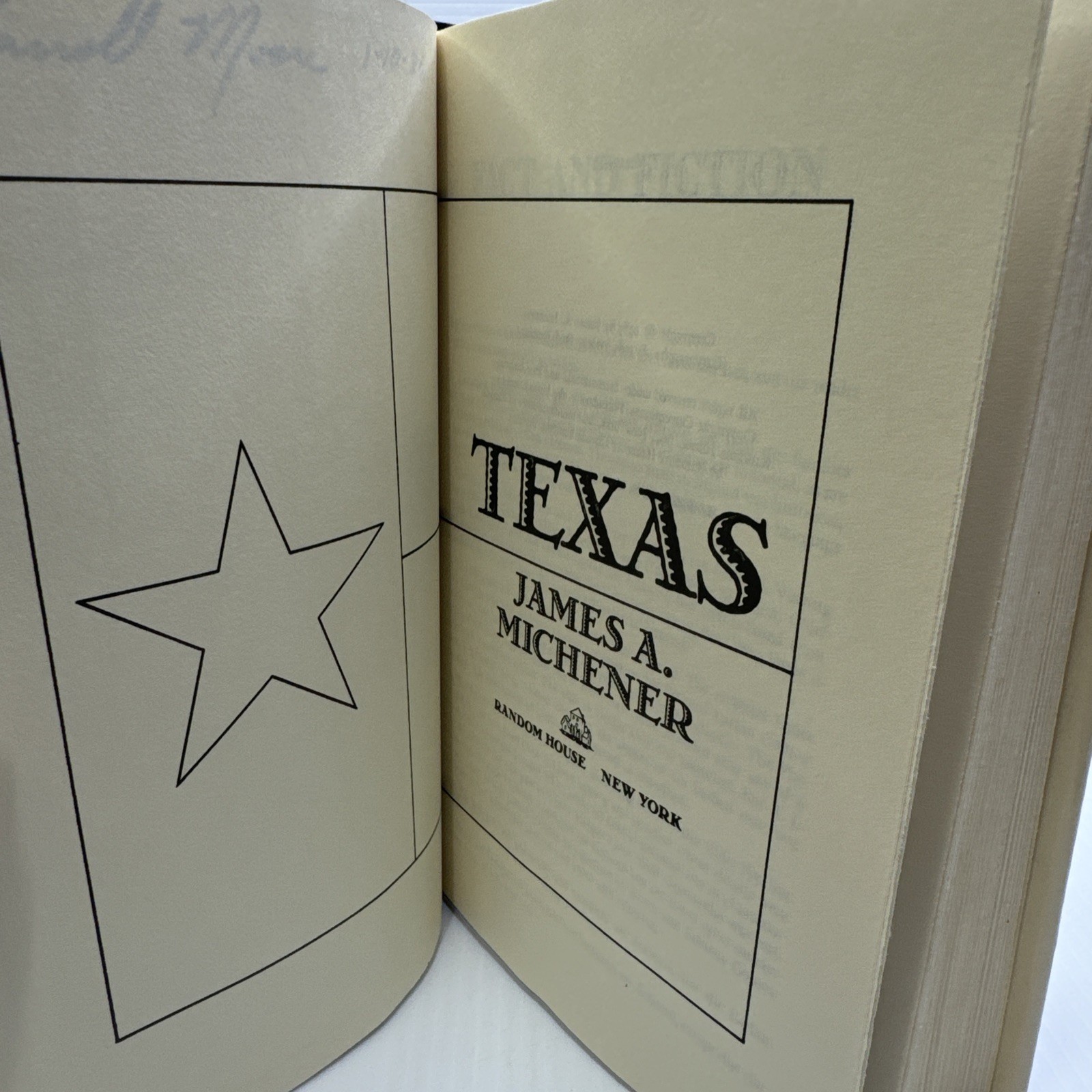 Texas James A. Michener Volumes One & Two COMPLETE Hardcovers BCE Random House