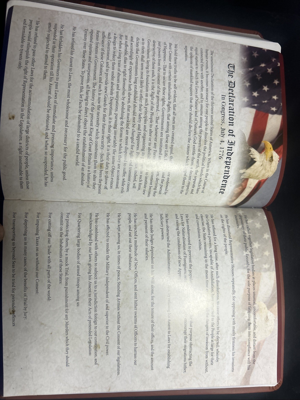 God Bless The USA Bible Lee Greenwood KJV Donald Trump Inauguration Large Print