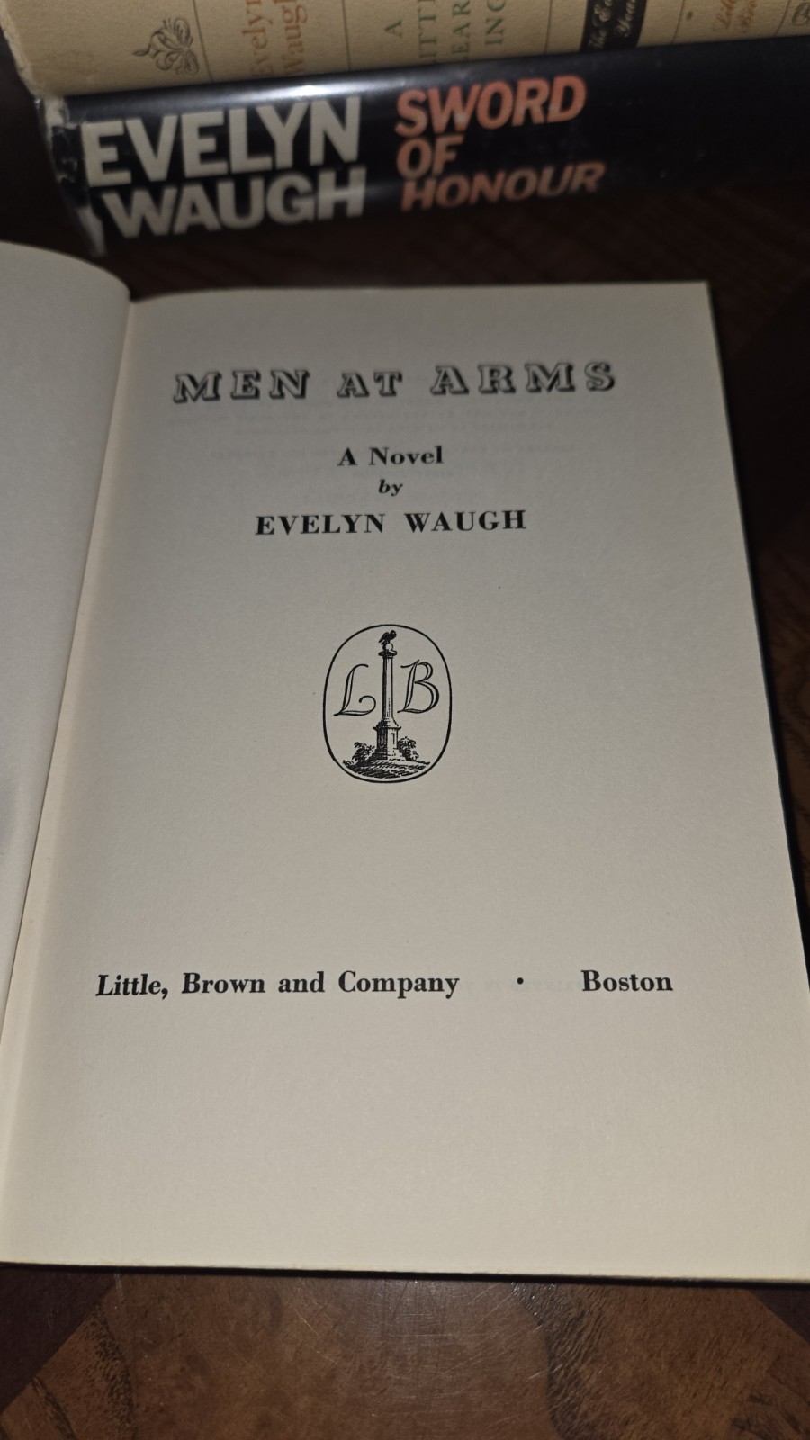 Lot 4 Evelyn Waugh Books HC Sword of Honor Unconditional Surrender Men At Arms