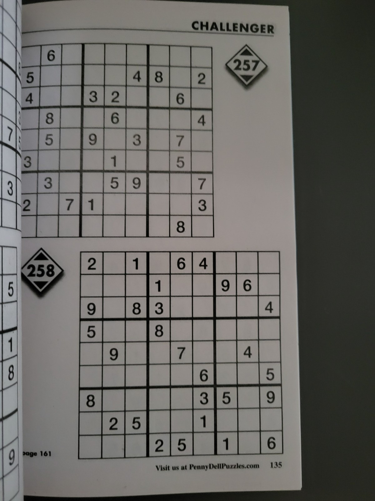 Lot of 3 SUDOKU Puzzle Books by Dell -Top Choice-Totally-Original – 450+ Puzzles