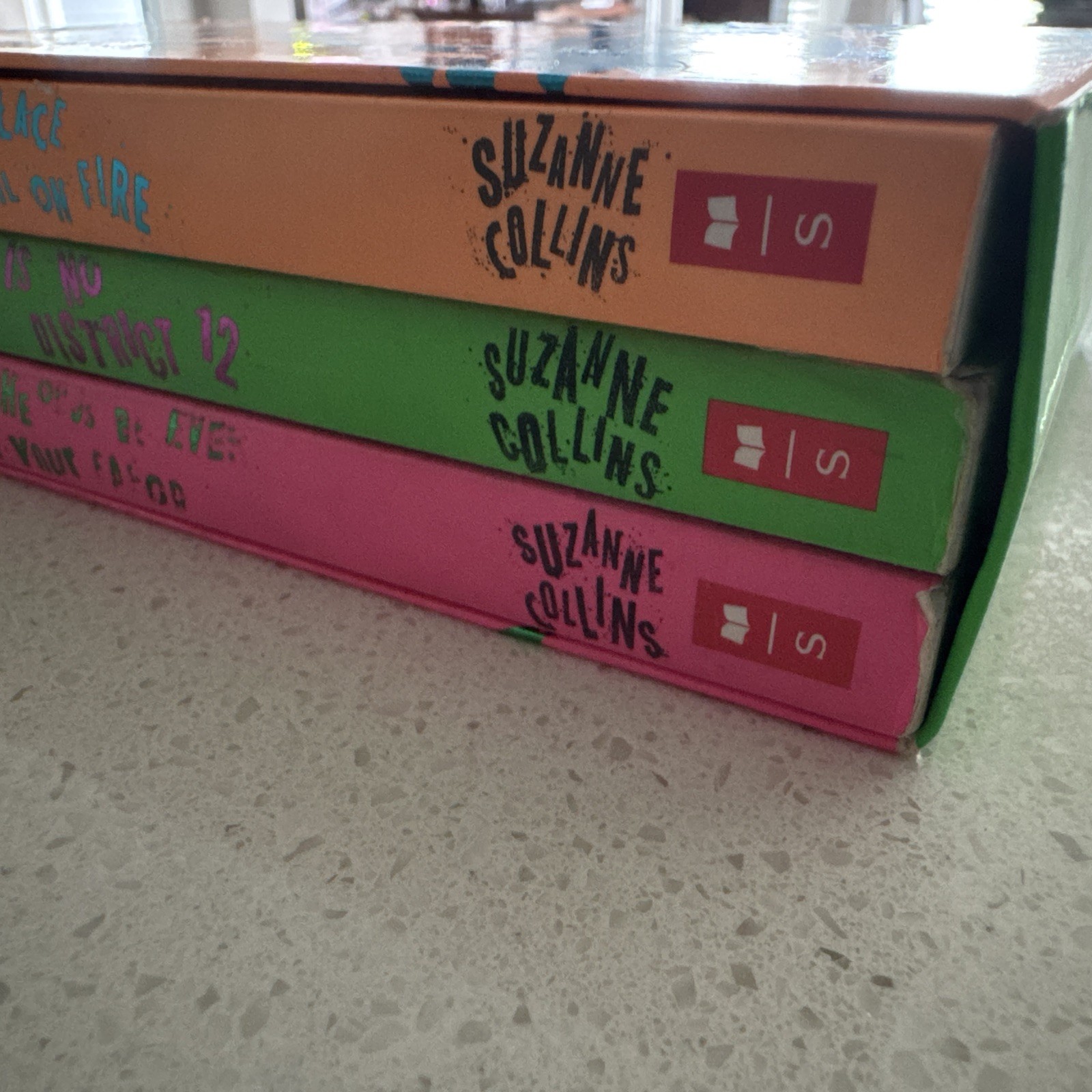 Rare The Hunger Games Neon Trilogy Box Suzanne Collins Paperback Scholastic.