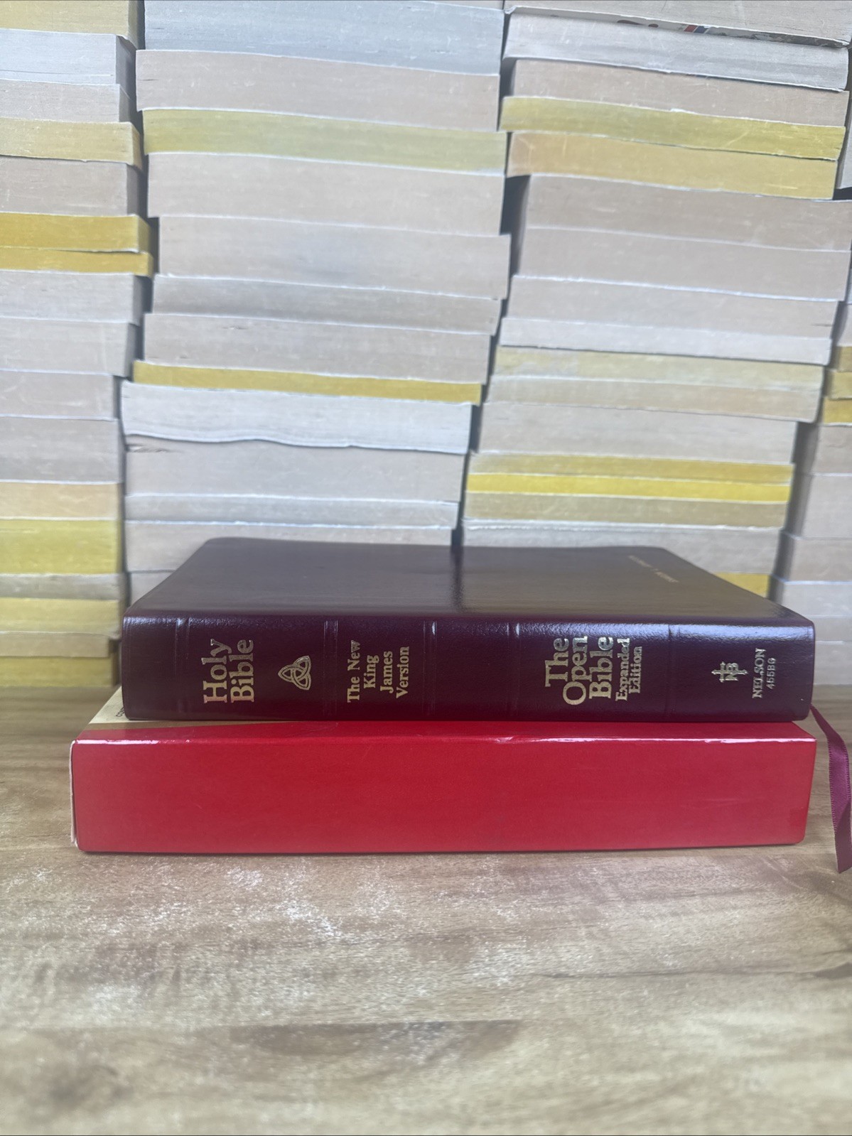 The OPEN BIBLE Expanded Ed NKJV – Brown Leather Nelson 1983 455BG W/ BOX
