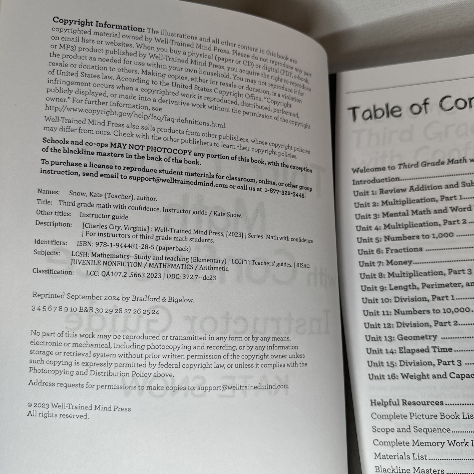 Third Grade Math with Confidence Instructor Guide by Kate Snow 2023