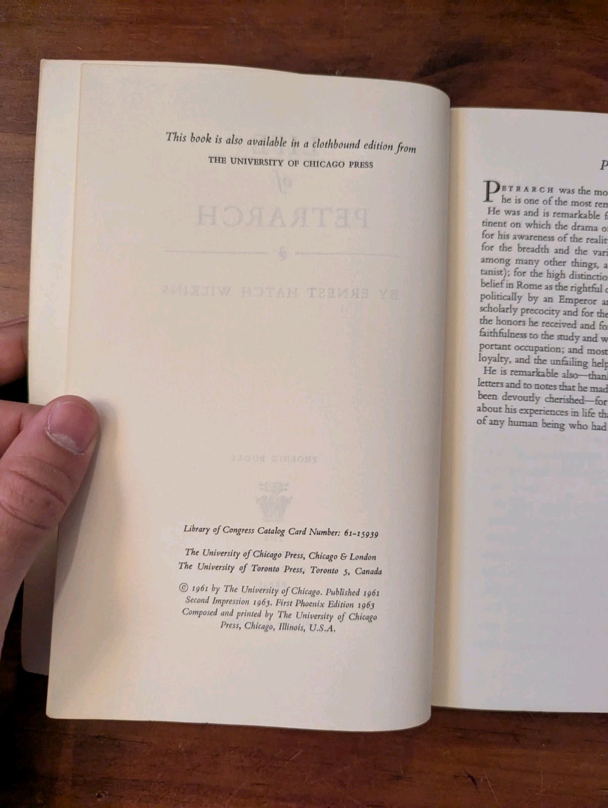Life of Petrarch by Ernest Hatch Wilkins Paperback 1963