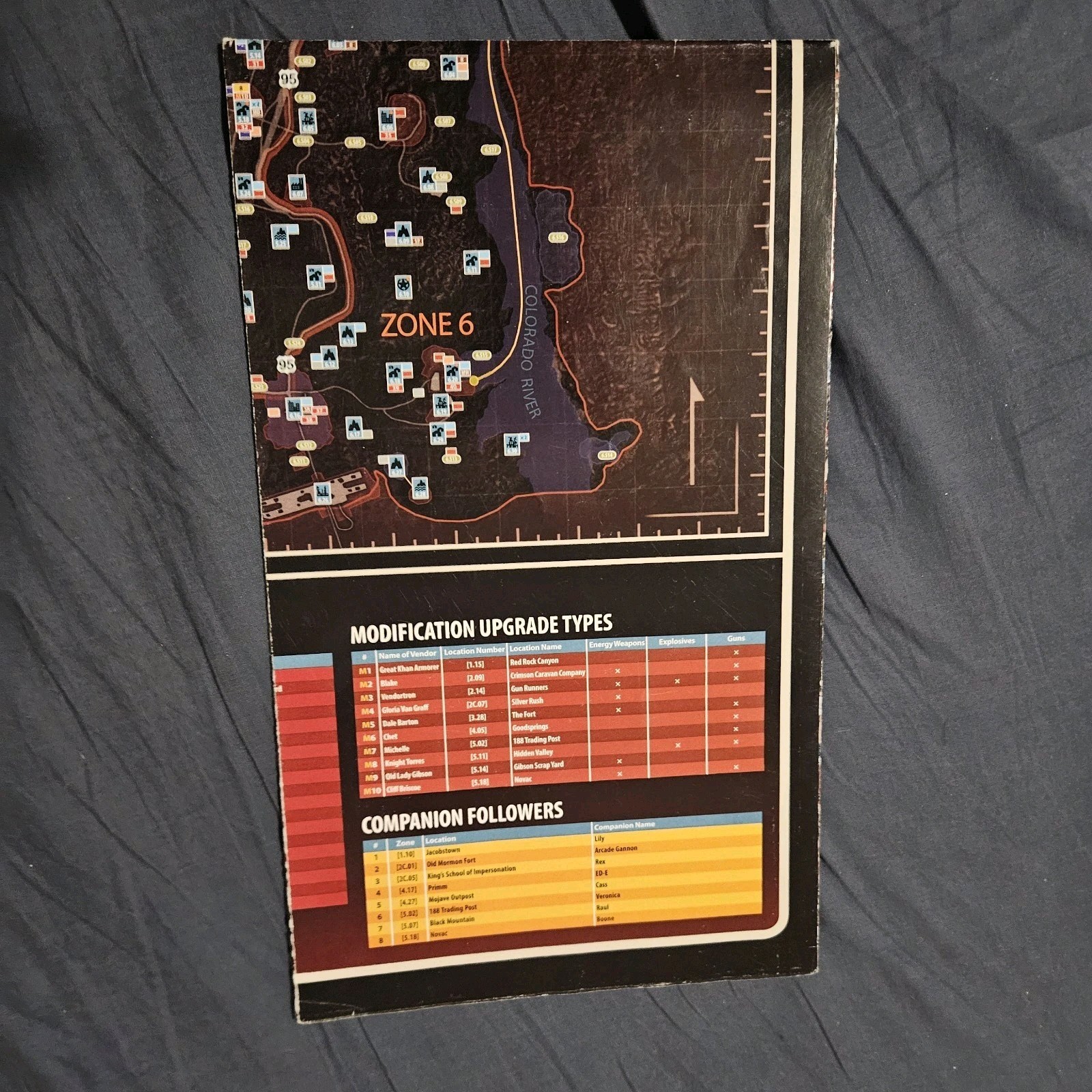 *ONLY MAP* Fallout New Vegas Official Game Guide Collector’s Edition 2010 Prima