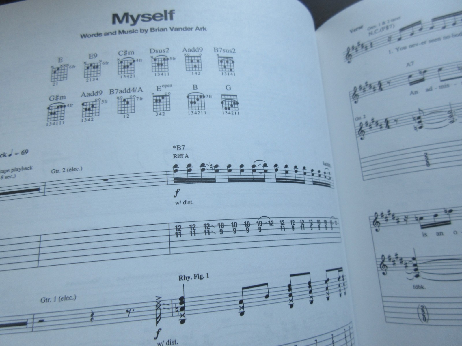 The Verve Pipe Villains US Score Song Book Guitar TAB Photograph The Freshmen