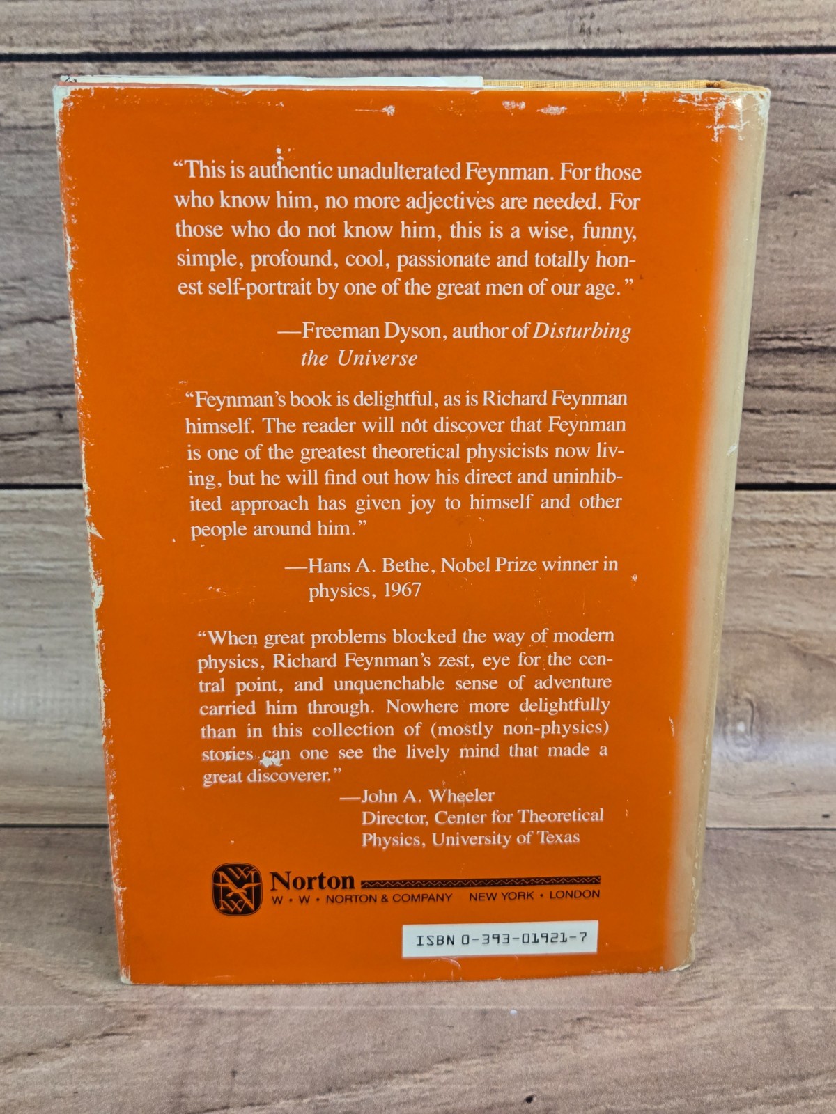 Vtg “SURELY YOU’RE JOKING, MR. FEYNMAN!” Richard Feynman 1985 HC/DJ Norton & Co.