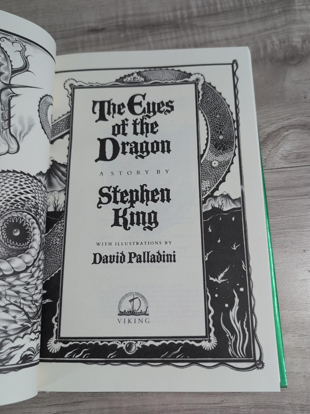 The Eyes of the Dragon by Stephen King 1987 hardback Viking Illustrated 1st Edit