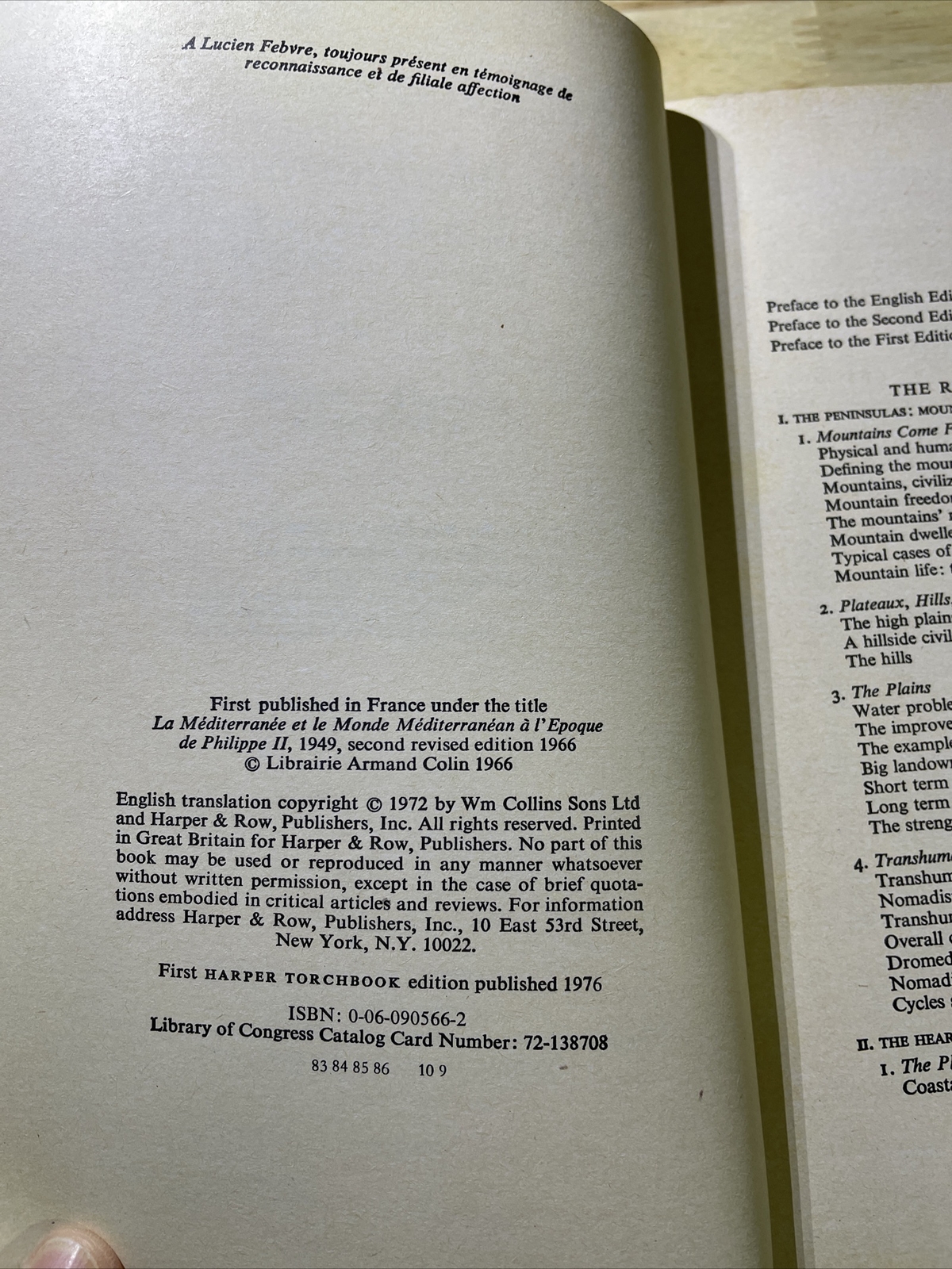 Fernand Braudel, The Mediterranean and the Mediterranean World.. vol I