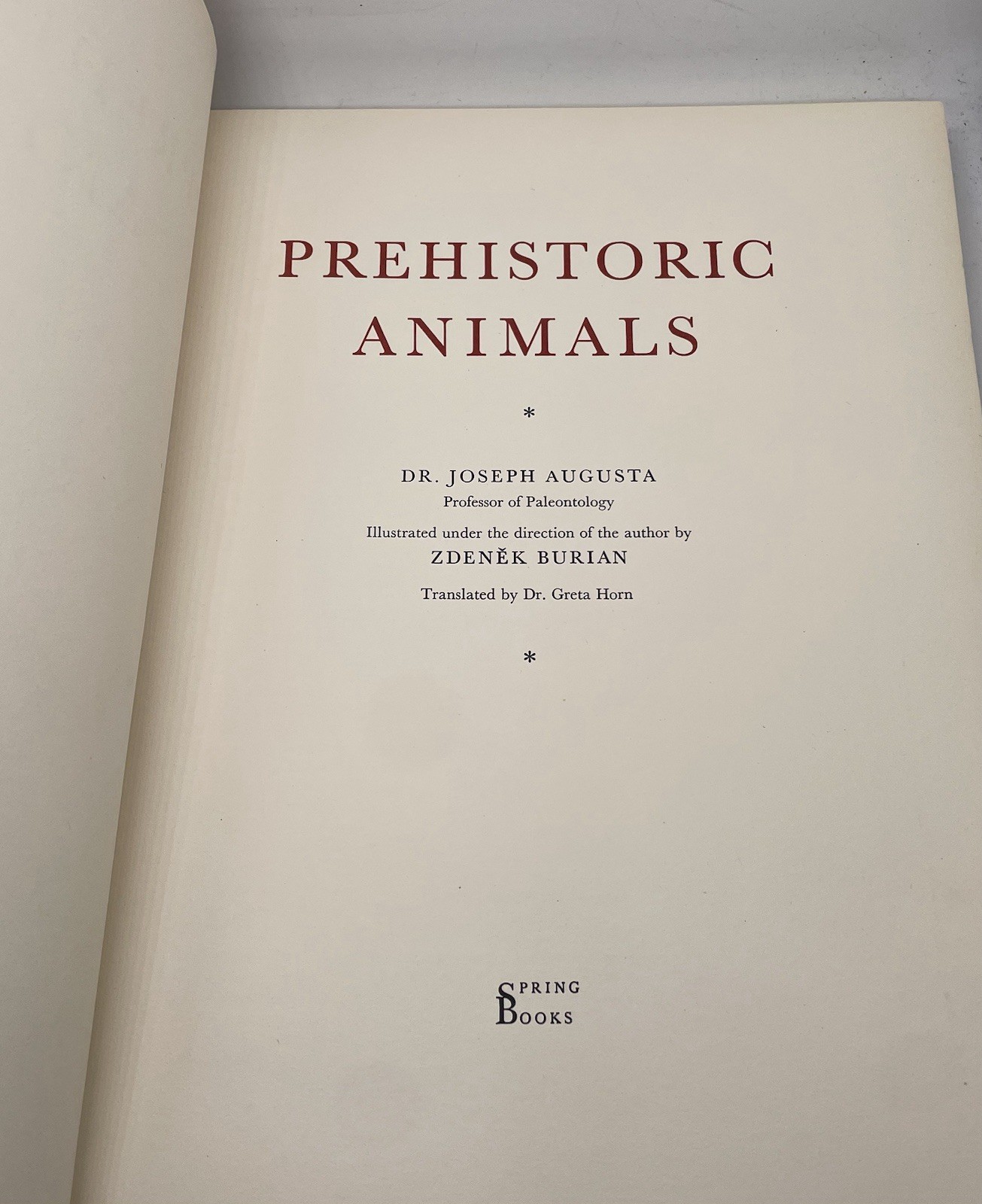 Prehistoric Animals J. Augusta-Z. Burian Vintage Dinosaur Book HC