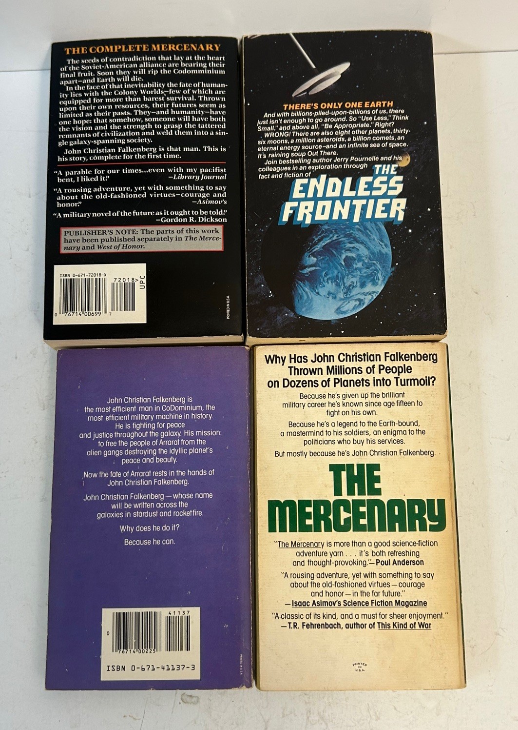 Vintage Science Fiction Paperback Book Lot 21 Books- Pournelle, Cherryh, etc.