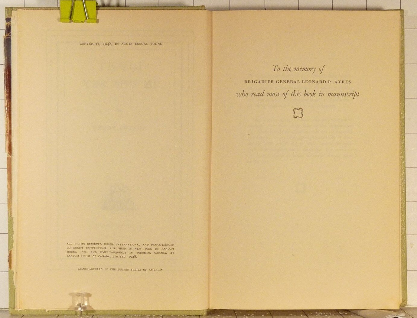 LIGHT IN THE SKY by Agatha Young 1948 Hardcover 1360
