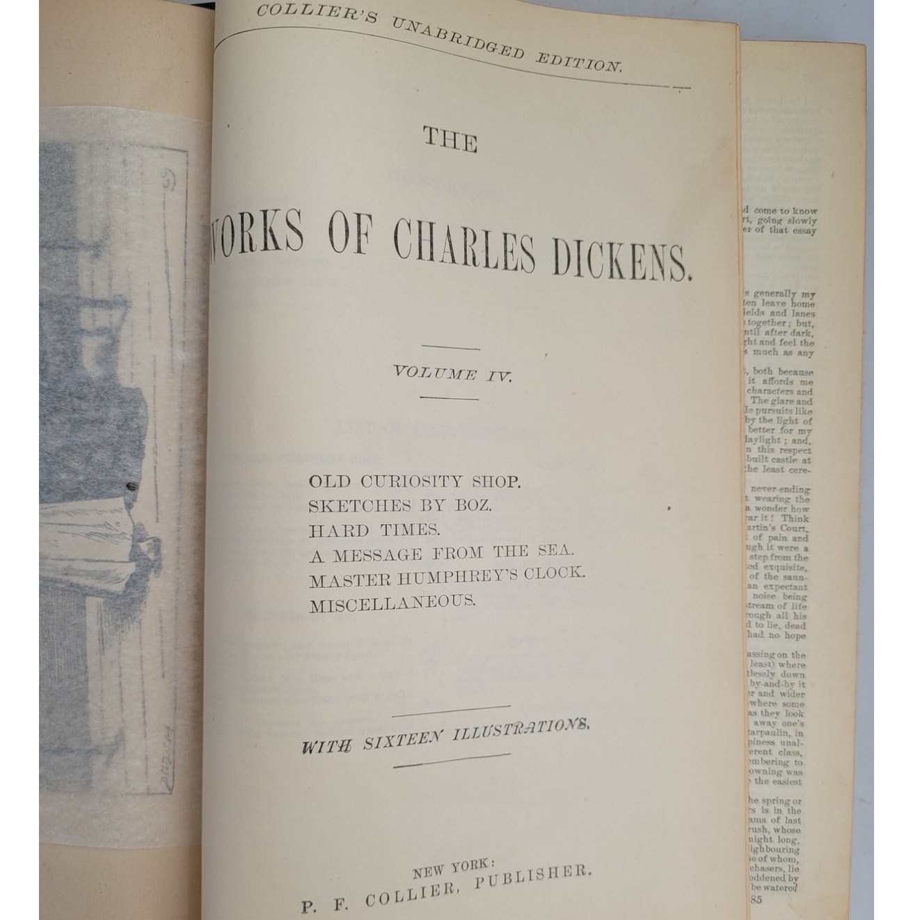 The Works of Charles Dickens Book Collectible Volume Four Hardcover Collier