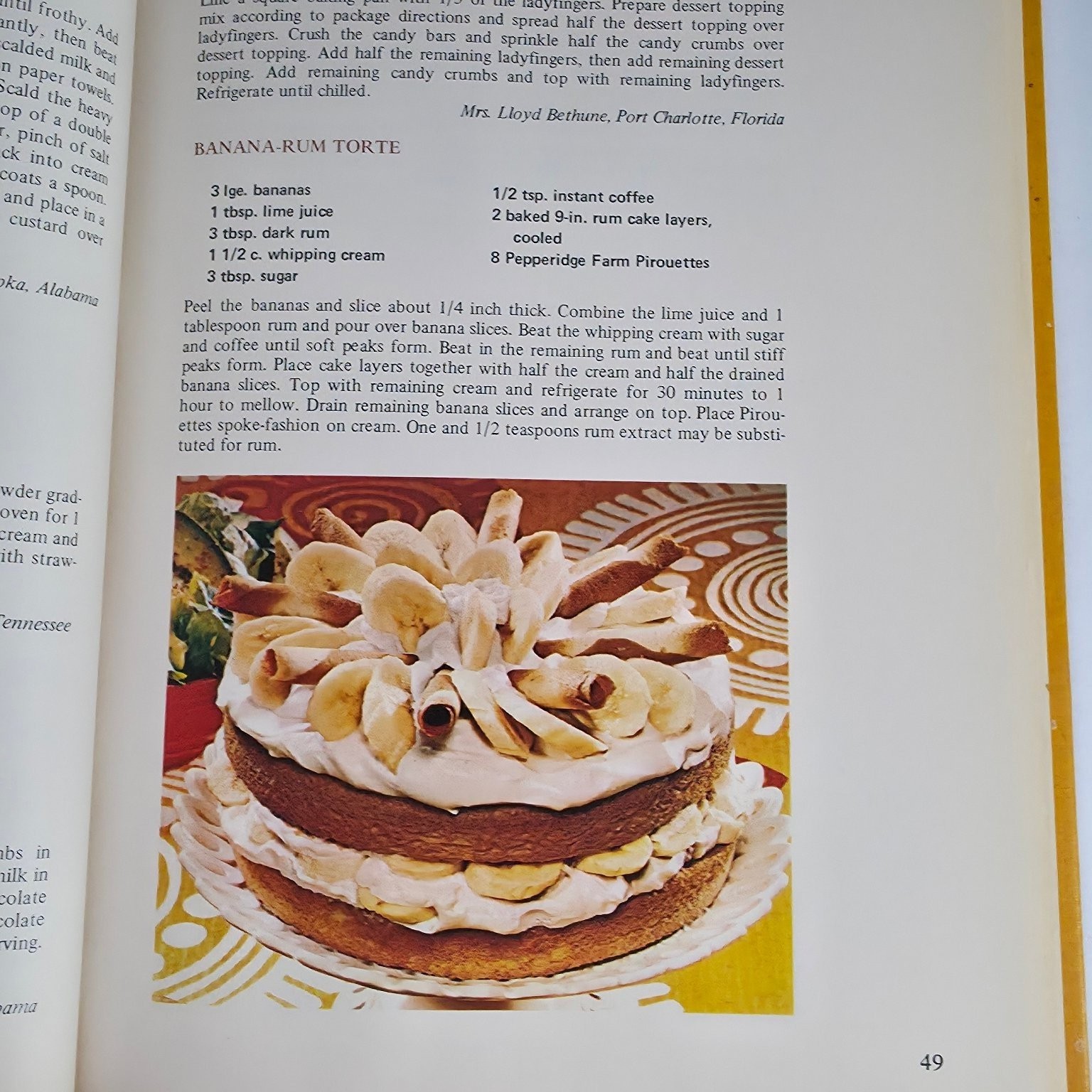 The Desserts Cookbook Southern Living 1971 Vintage Hardcover Recipes