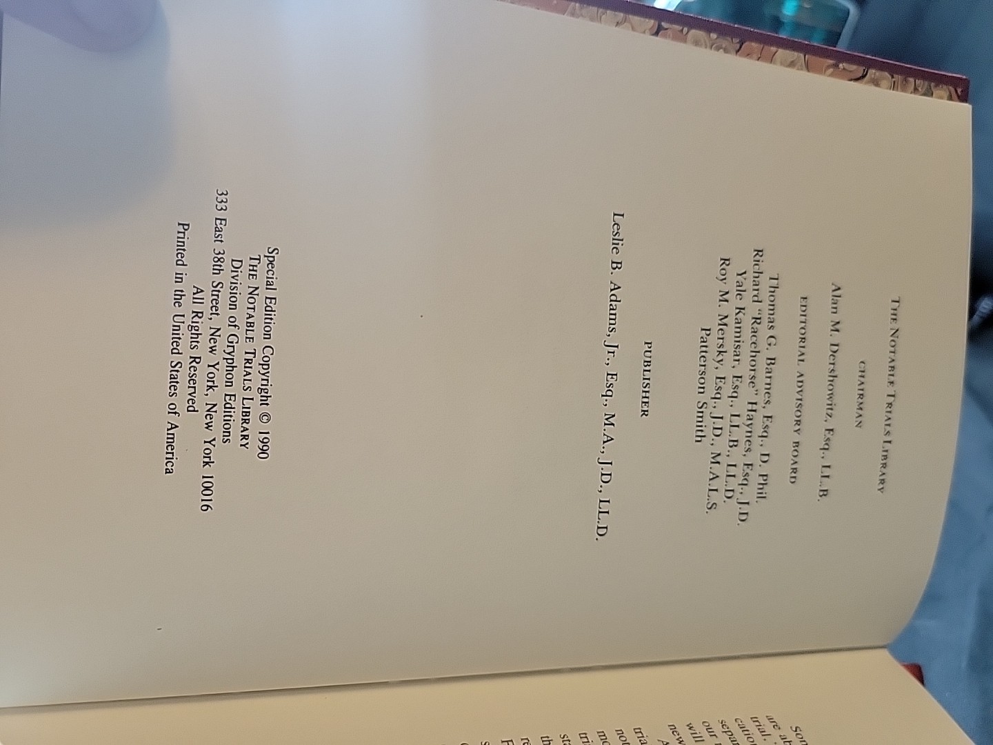The Scopes Trial The Notable Trials Library hardcover 1990 Leather Bound