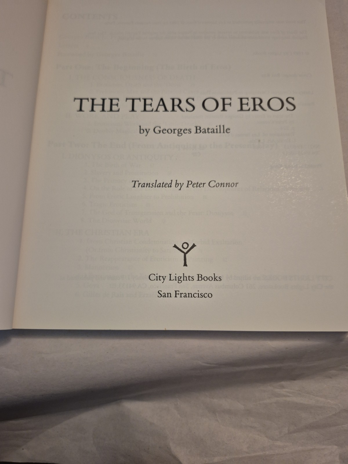 Tears of Eros by Georges Bataille TPB French Philosophy Violence Horror Abject