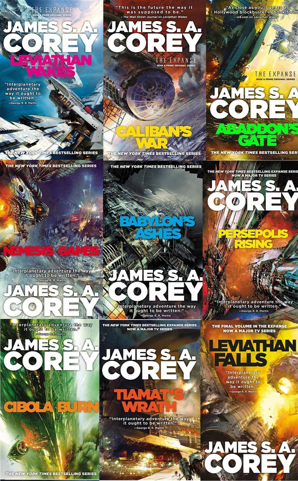 James S A Corey Expanse Series 9 Collection Set