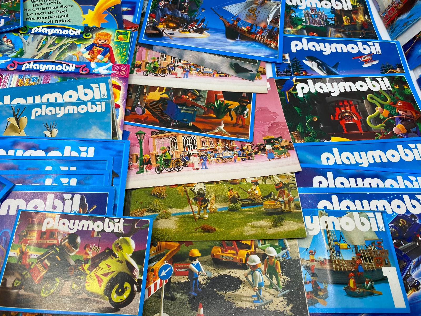 Huge lot of 1990s & 2000s Playmobil Flyers Mini-Catalogs Mailers Small Pamphlets