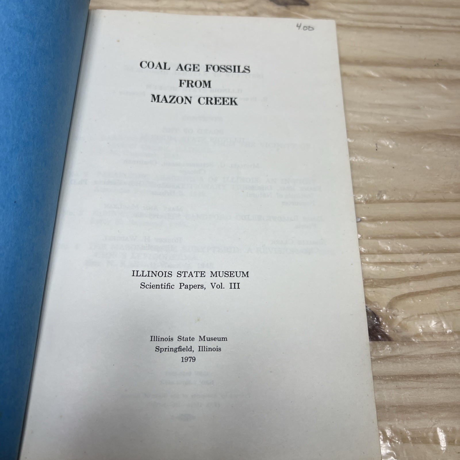 Coal Age Fossils From Mazon Creek Scientific Papers Vol III 1979 Illinois