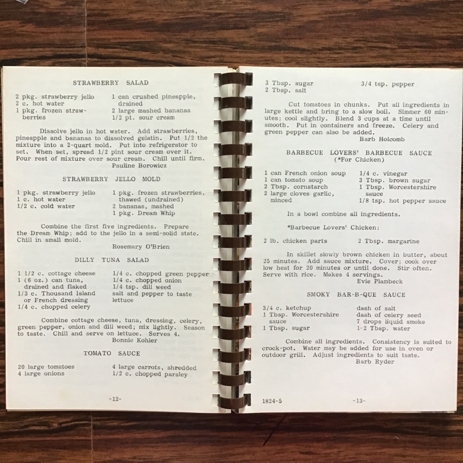Davenport Iowa Holy Trinity Catholic School Vtg 1985 Cookbook. SEE INDEX PHOTOS