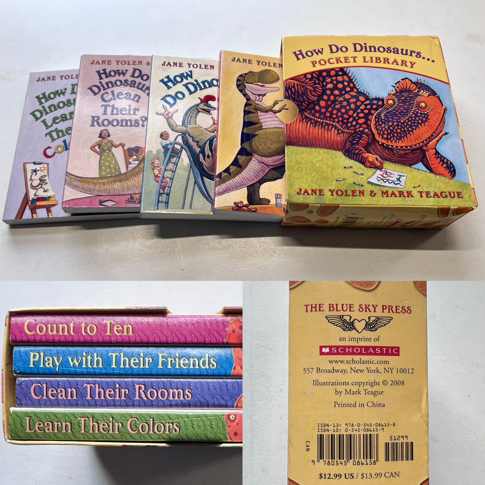 How Do Dinosaurs… (4) Book Set Pocket Library Scholastic Blue Sky Press