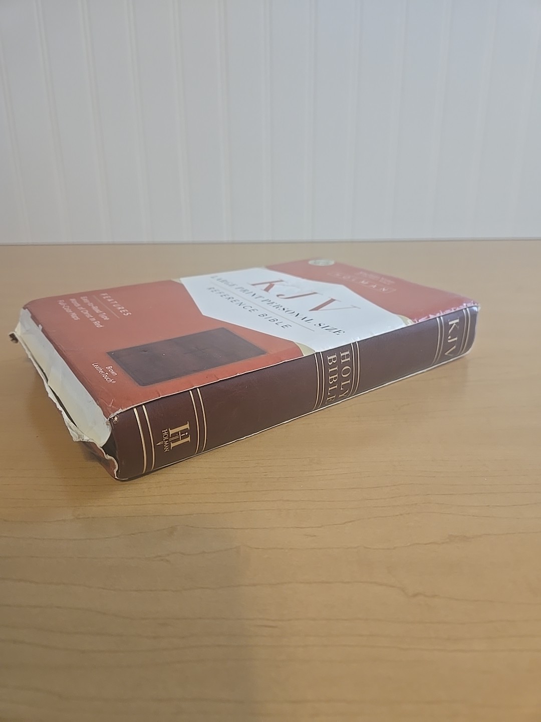 KJV Large Print Personal Size Reference Bible Saddle Brown Leather Touch King