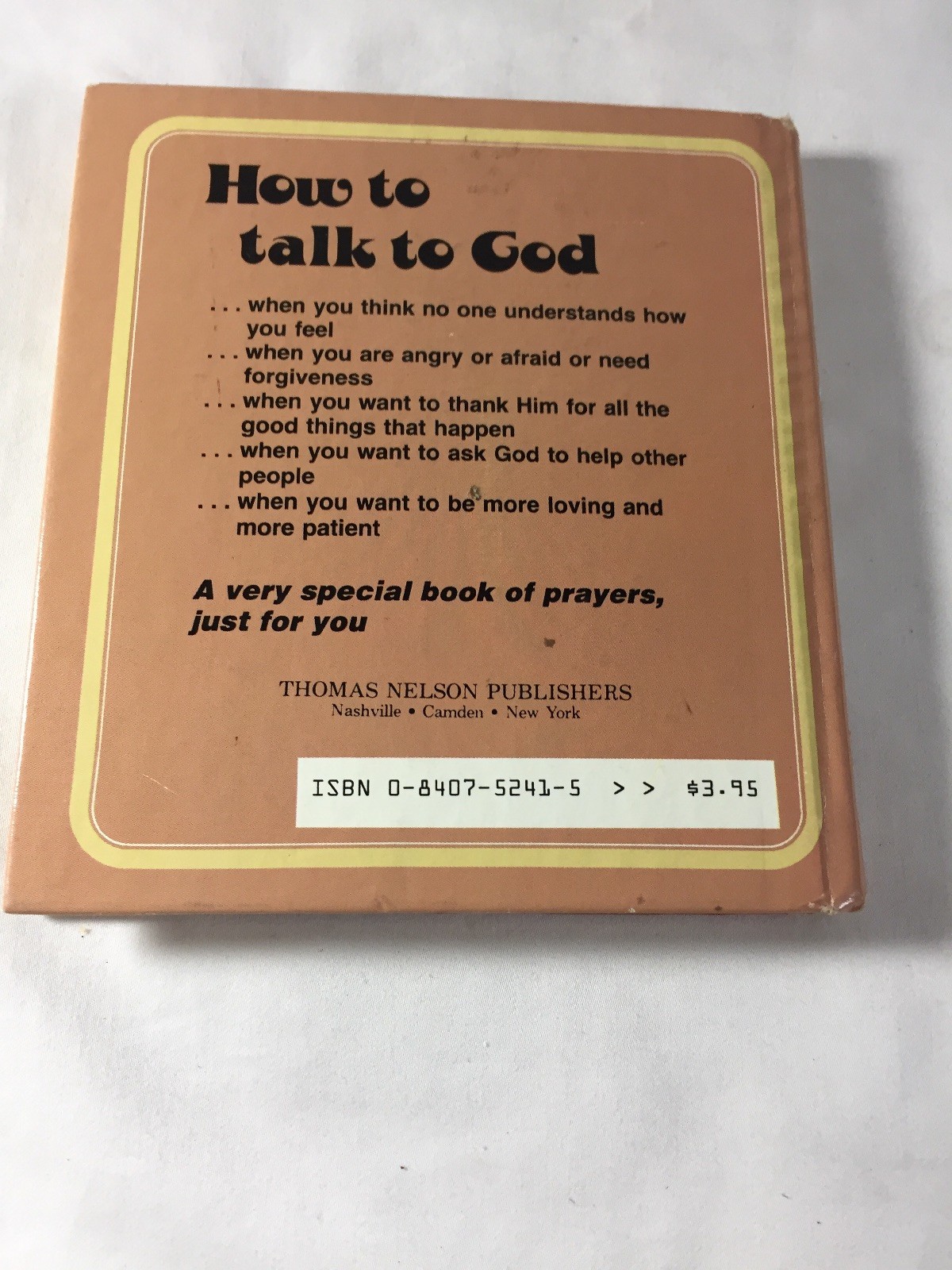 “PRAYERS FOR BOYS” BOOK – 123 PAGES – 1981 – Pocket Size