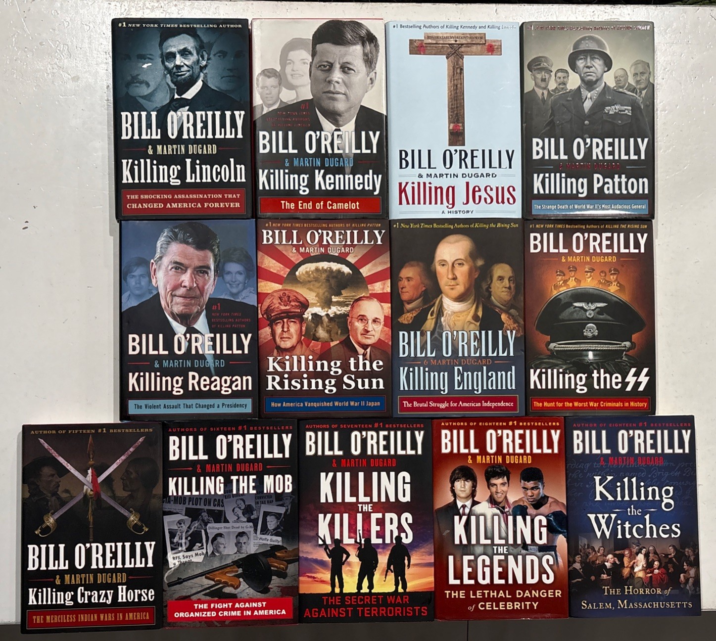 13 Book Lot Complete KILLING Series BILL O’REILLY #1-13 HC DJ Set First Edition