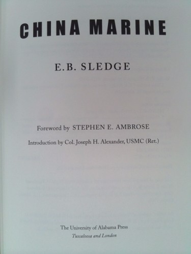 China Marine by Sledge, E. B.