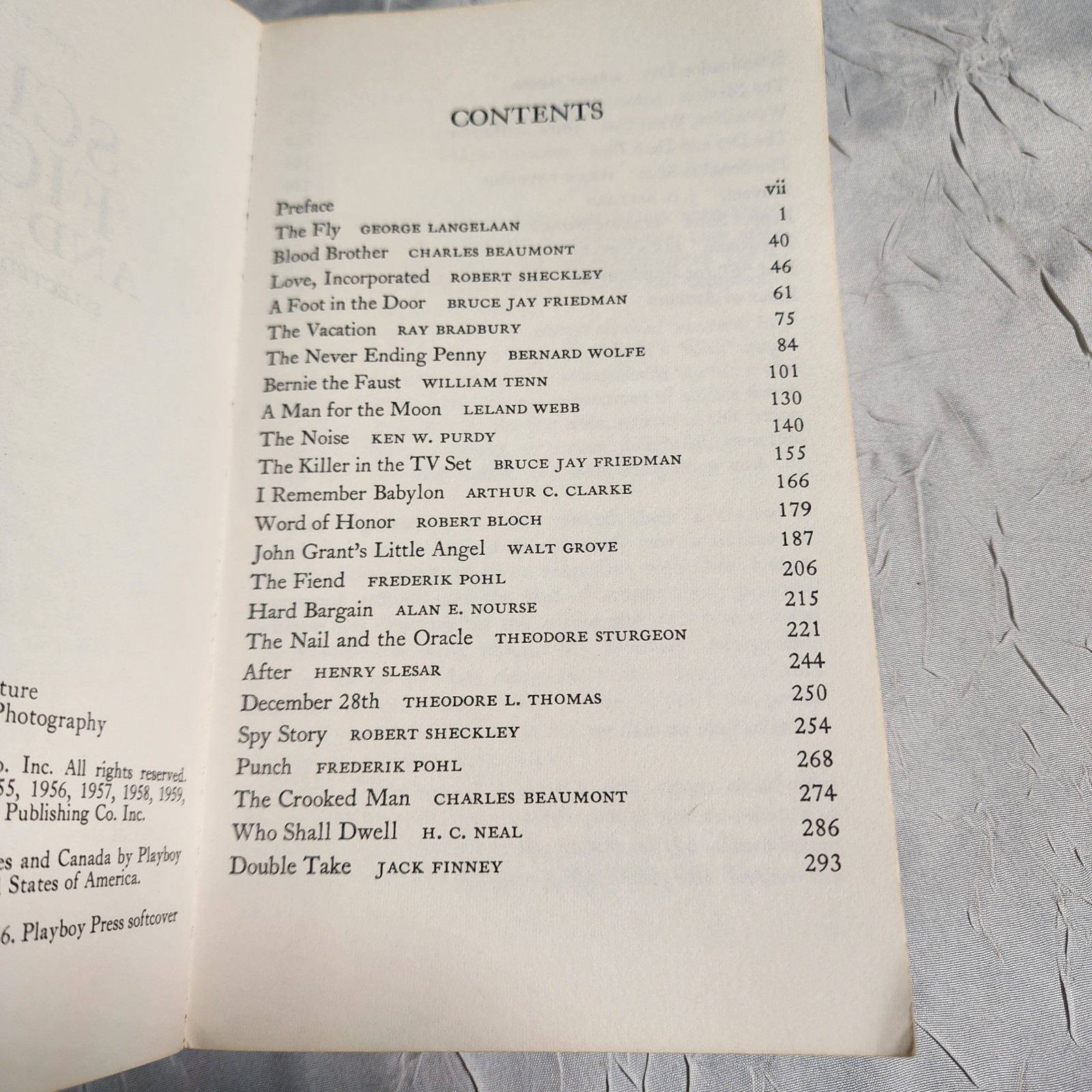 The Playboy Book of Science Fiction and Fantasy Anthology 1st Playboy PB 1968