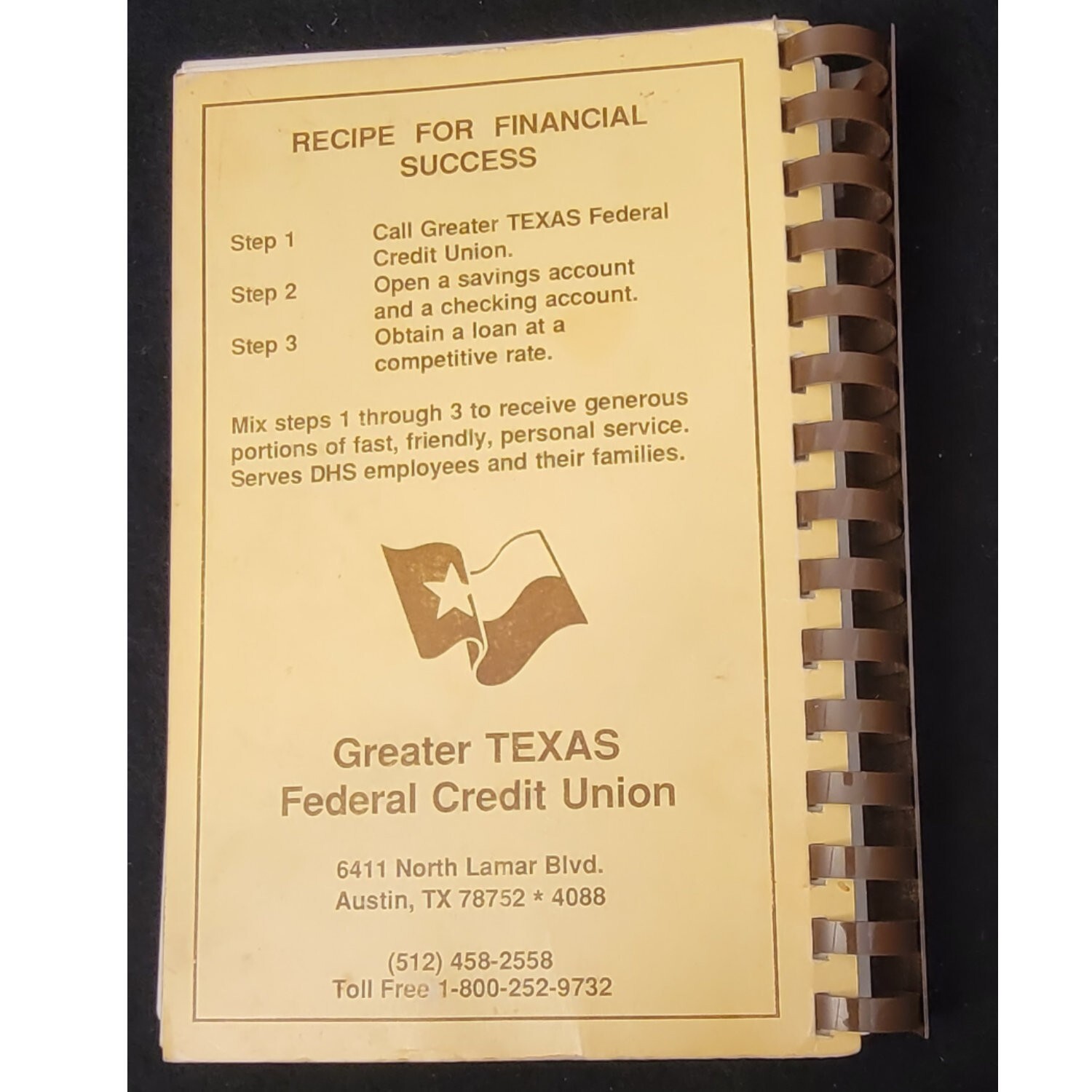 1989 Texas Dept of Human Services Heritage Cookbook Region 10 Employees 194pages