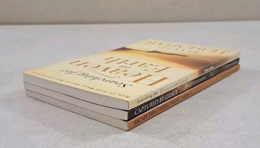 Lot of 3 David Jeremiah Books-Study/Devotional/Reference-Heaven- Grace-Revelatio