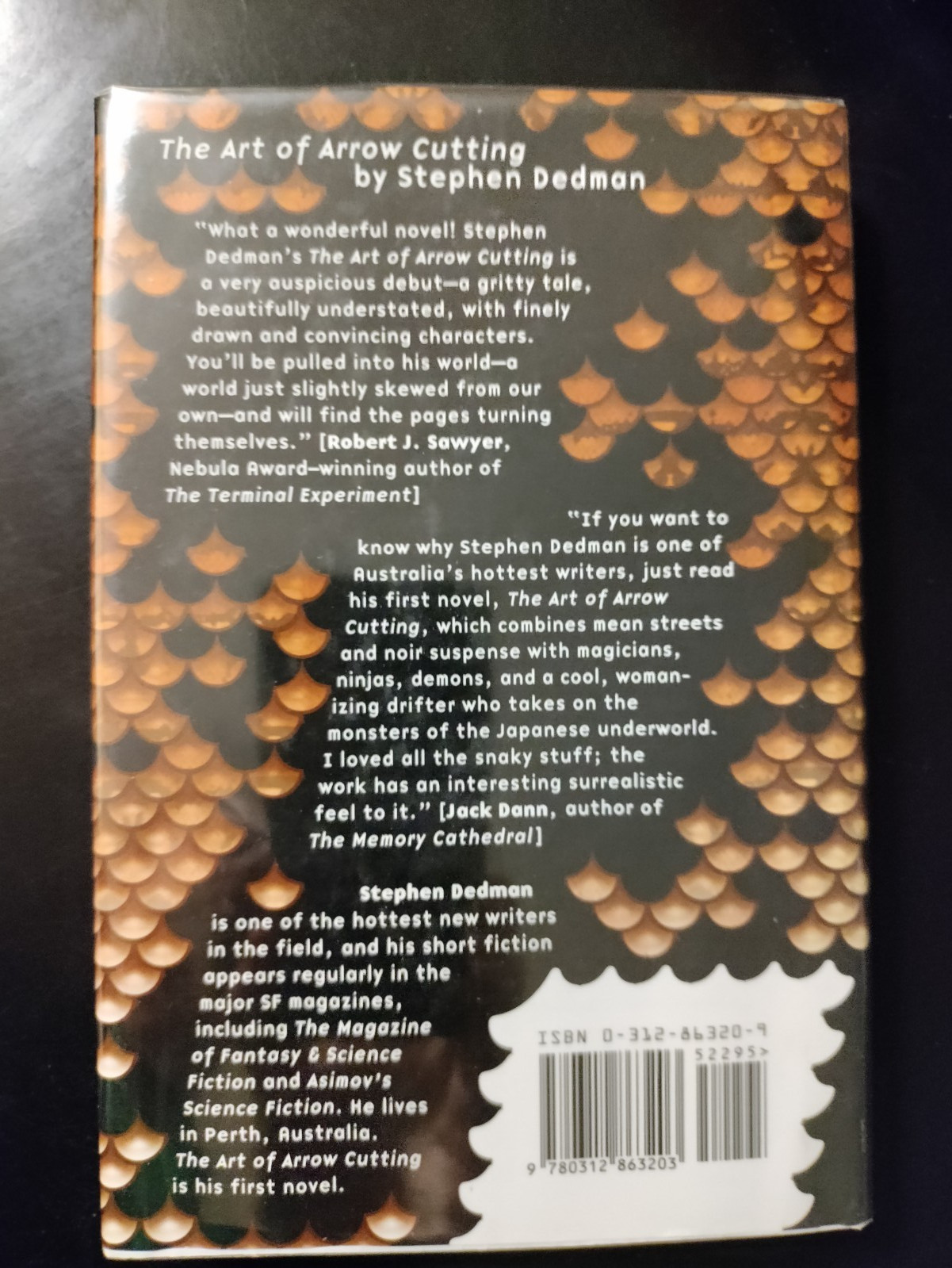The Art of Arrow Cutting by Stephen Dedman 1997 HCDJ First Edtion/1st Printing