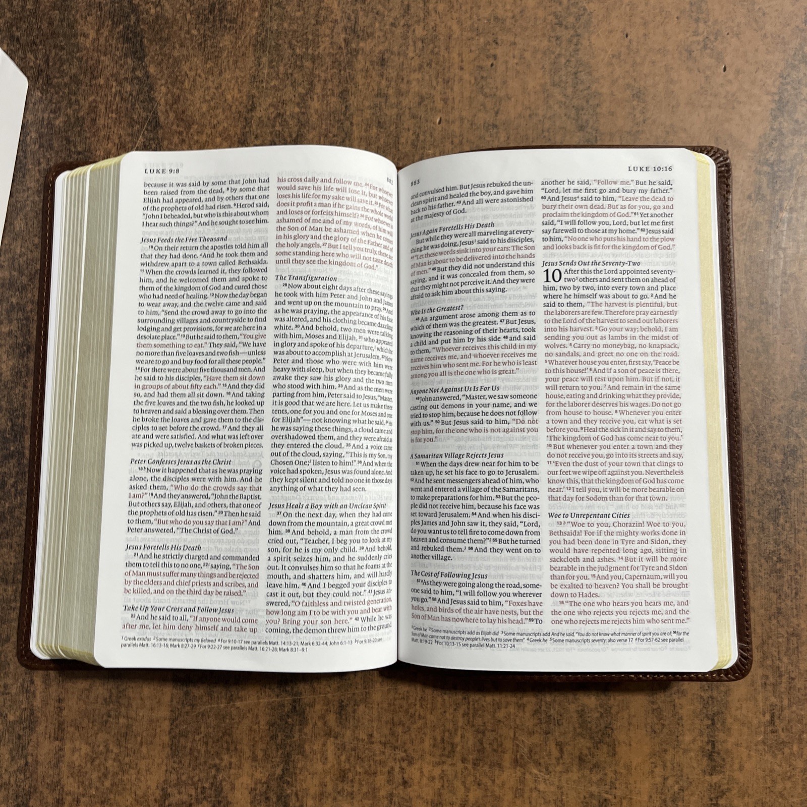 ESV Thinline Bible – ESV 2025 Text – Saddle Brown, Full Grain Genuine Leather