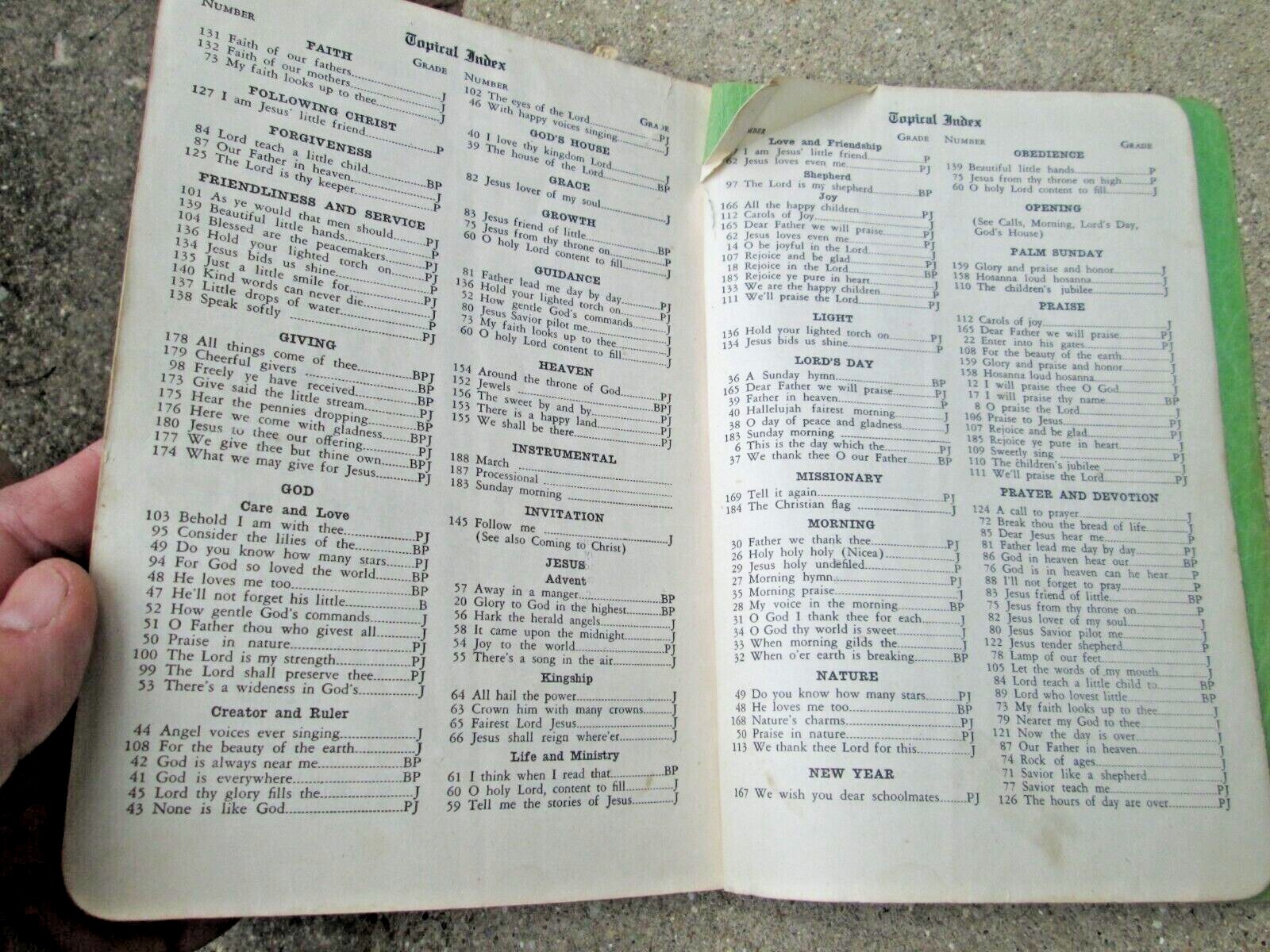 VTG 1931 Sunday School Hymns and Songs A Warner Press Publication Paperback