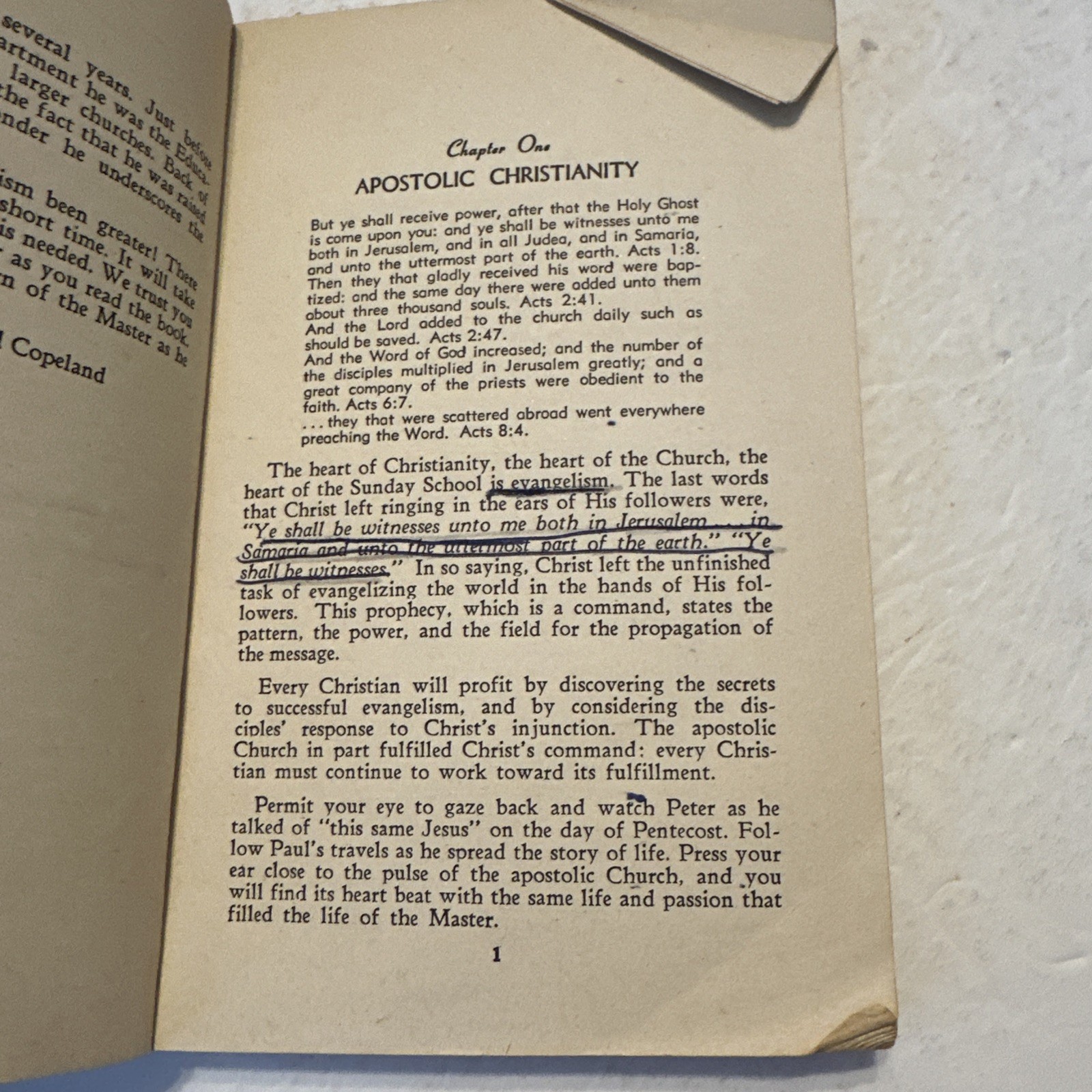 Ye Shall Be Witnesses Duane V Hurst 1952 Gospel Publishing House Pentecostal A/G