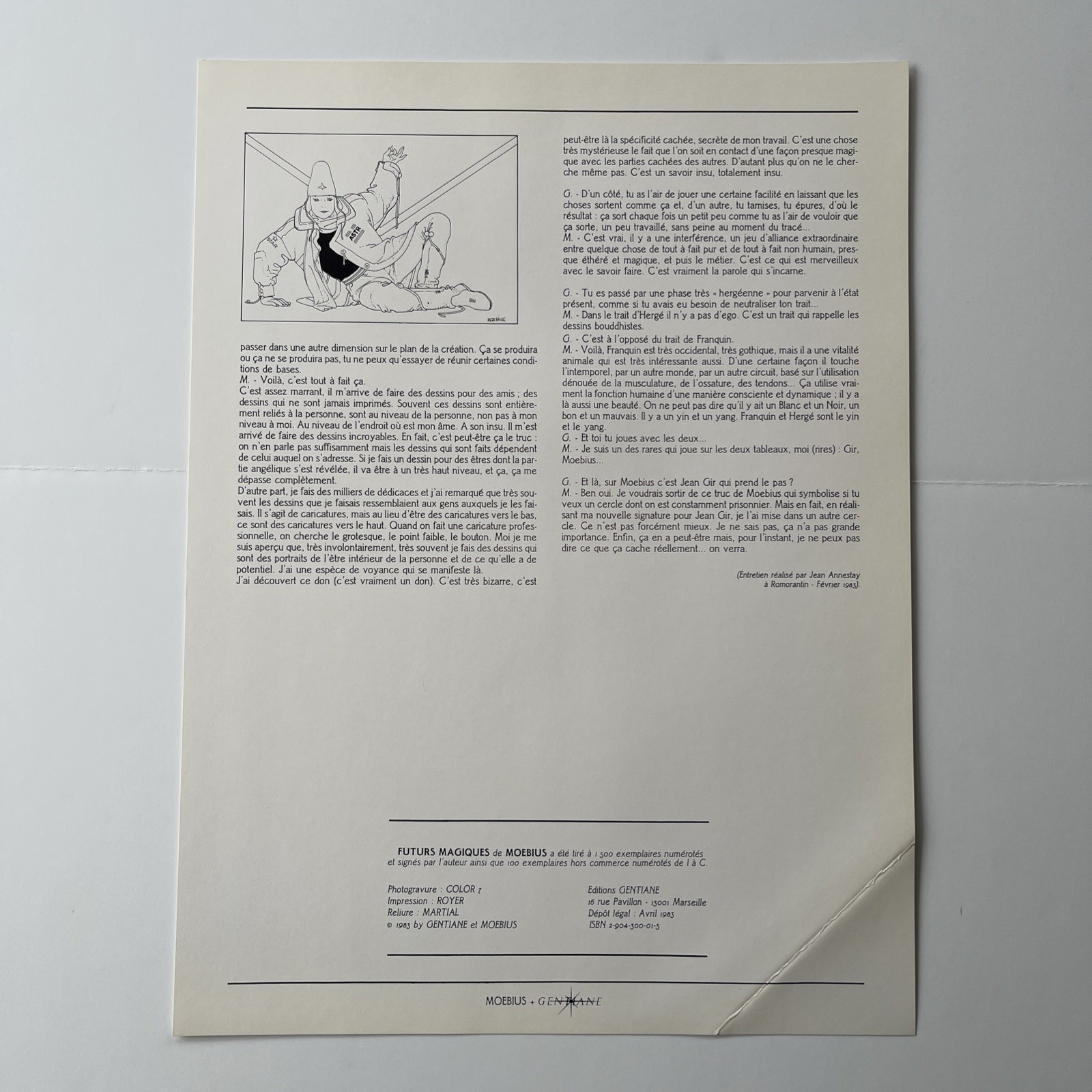 Moebius Futurs Magiques Portfolio. SIGNED LIMITED EDITION