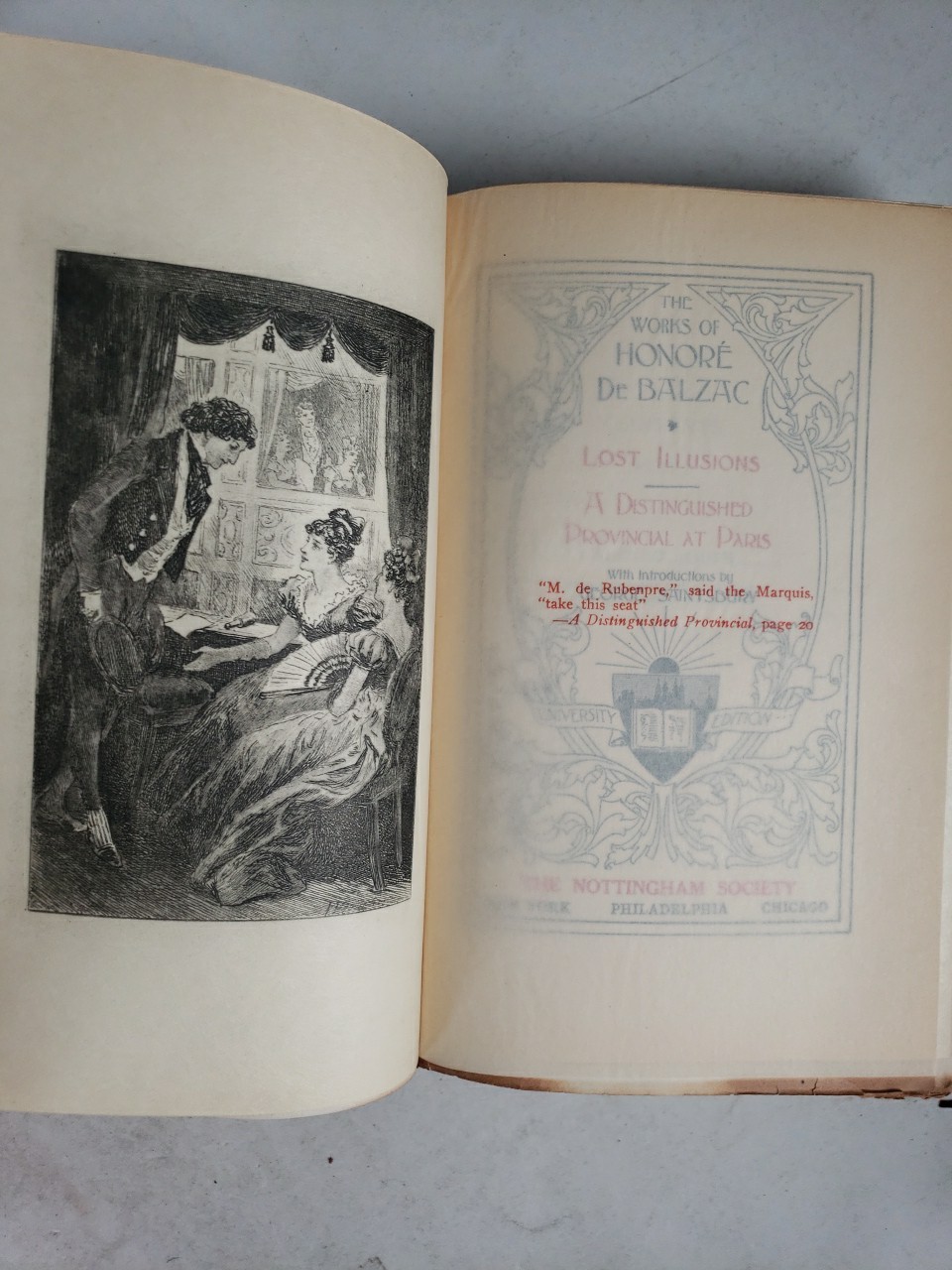 The Works of Honore De Balzac 6 Volumes-3, 4, 5, 8, 13, 14 (1901 Edition de Luxe
