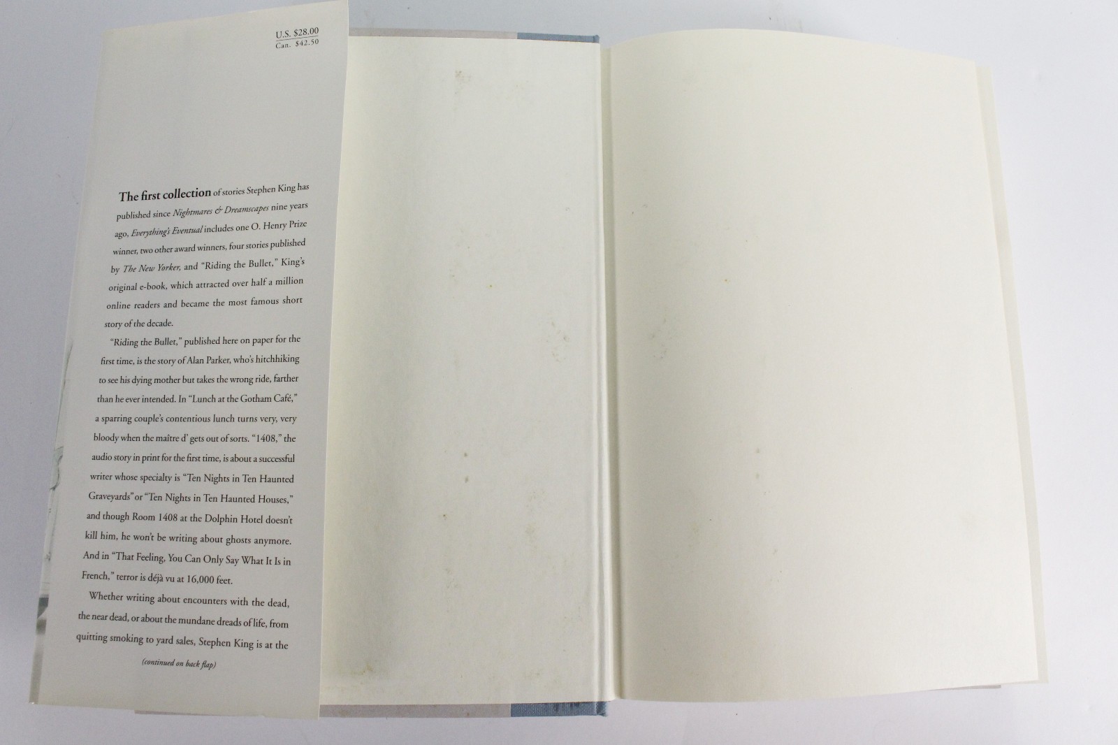 Stephen King Everything’s Eventual 2002 Hardcover First Edition 1st Printing