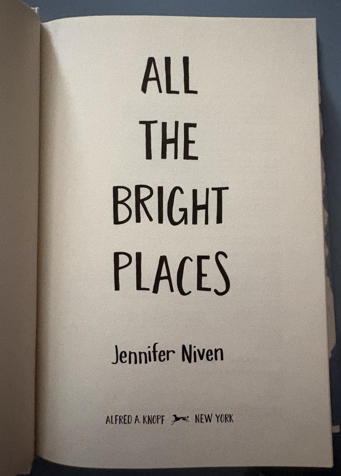 All the Bright Places by Jennifer Niven (2015, Hardcover) – Very Good