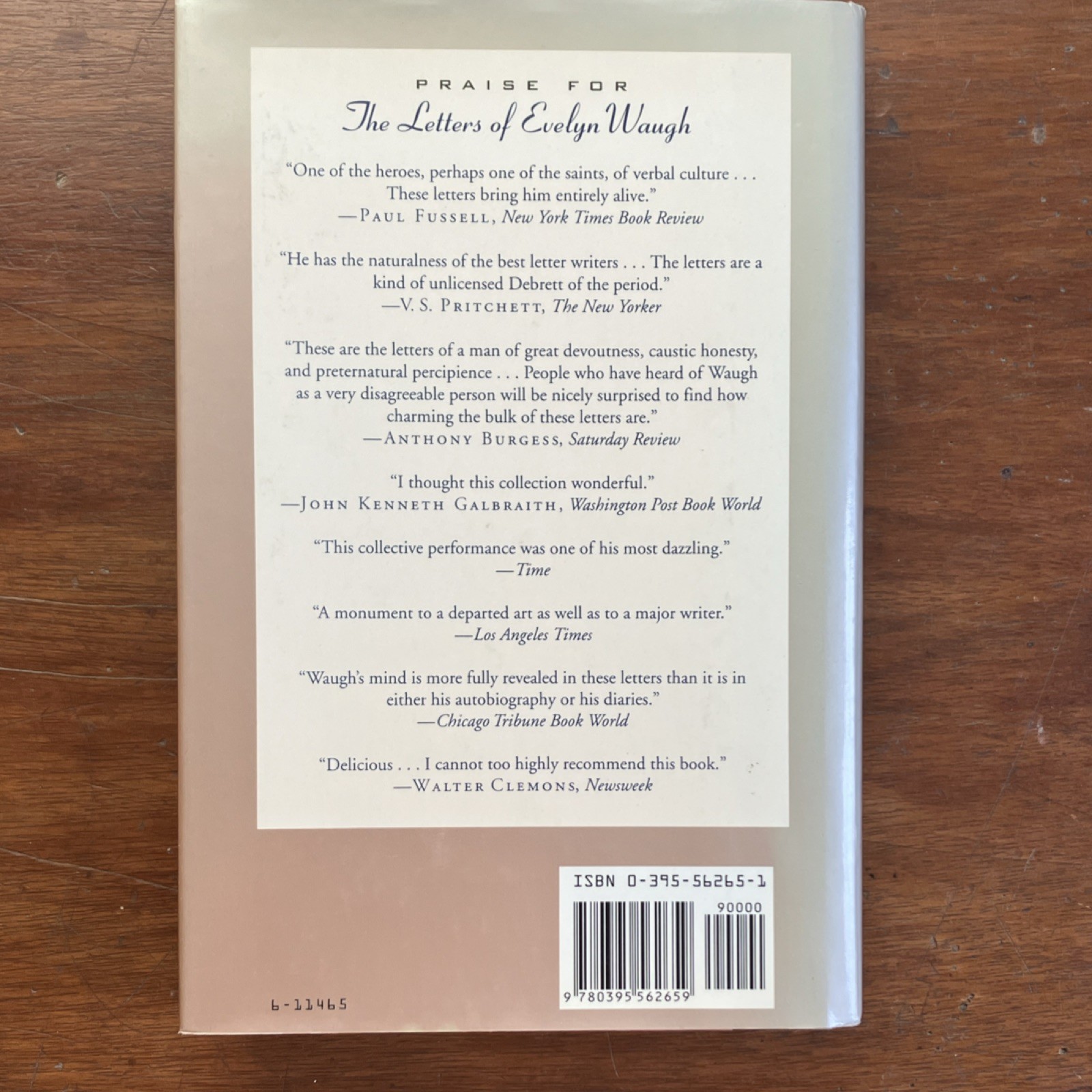 Evelyn Waugh, The Letters of Evelyn Waugh and Diana Cooper, Ticknor & Fields, 1…