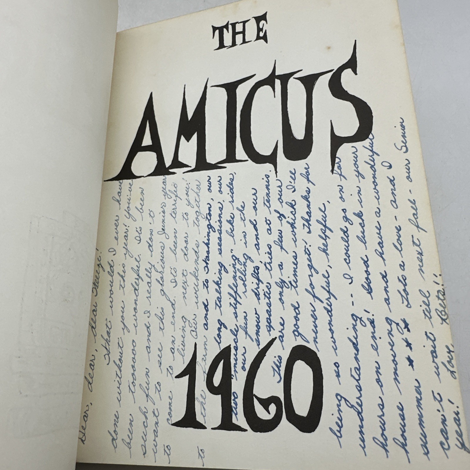 Amicus Yearbook 1960 Vintage School Annual Alumni History (AI141)