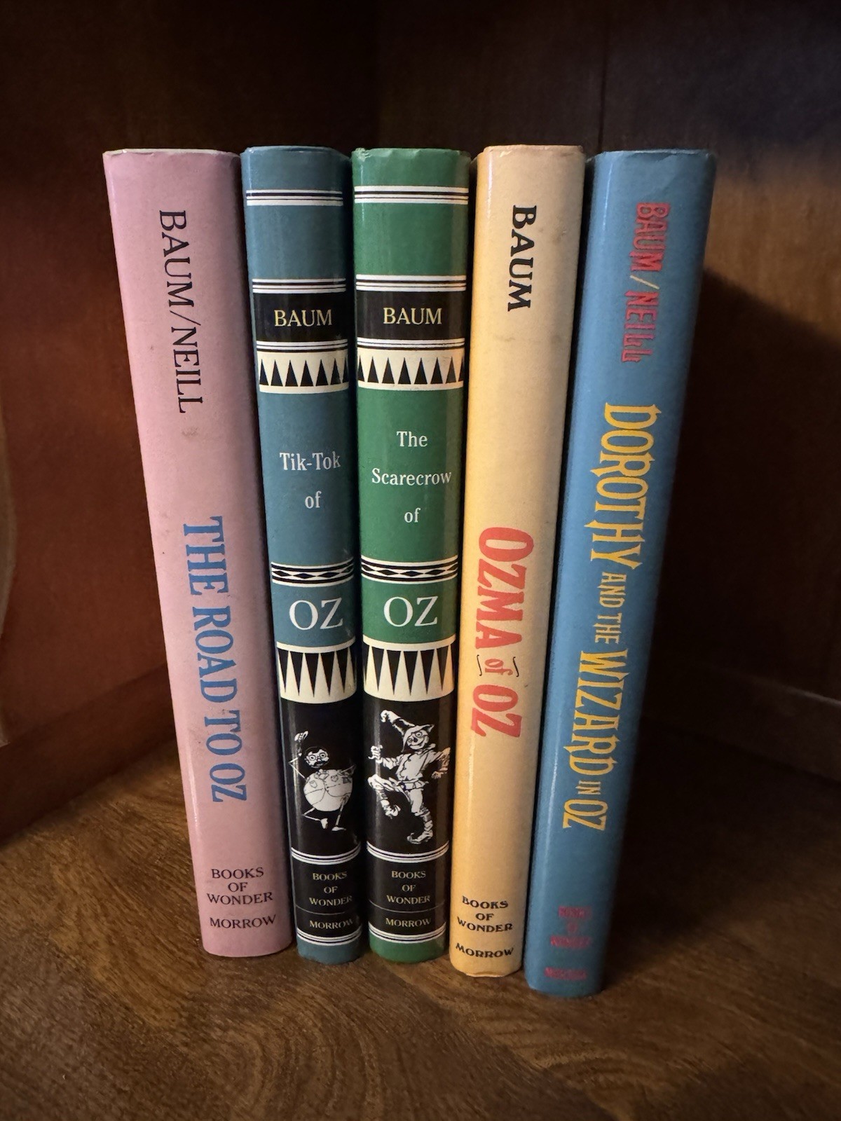 Wizard of Oz 5 Books of Wonder Lot Tik-Tok Patchwork Scarecrow, Ozma,Dorothy EUC