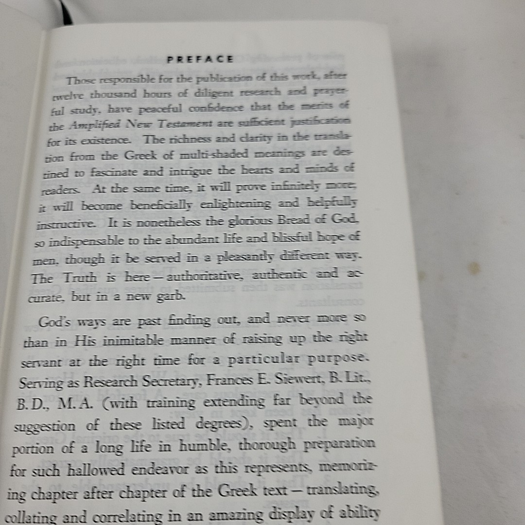 Amplified Bible New Testament 1958 Zondervan 18th Edition VTG Preowned Compact