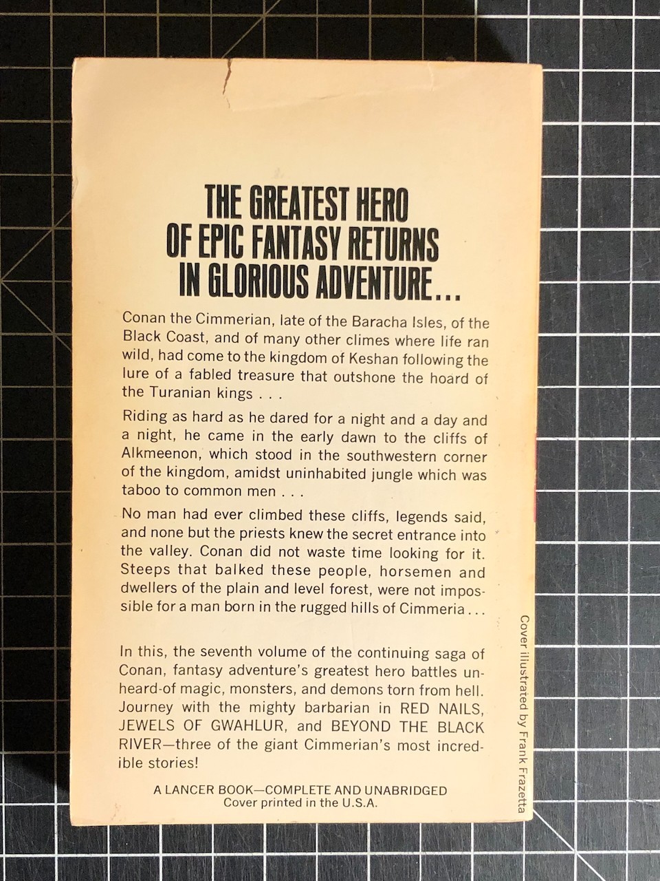Conan The Warrior by Robert E. Howard Lancer Books 78746 $1.25
