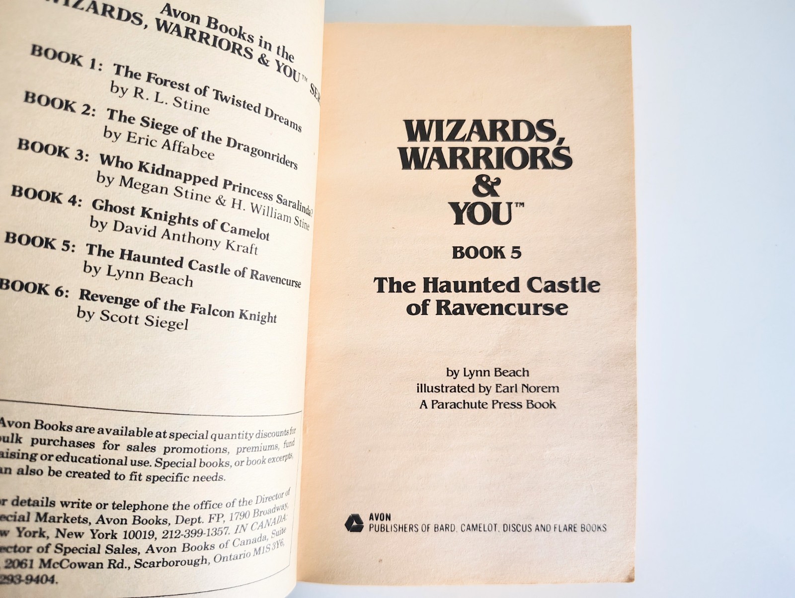 Wizards, Warriors & You #5 The Haunted Castle of Ravencurse Avon 1985 Adventure