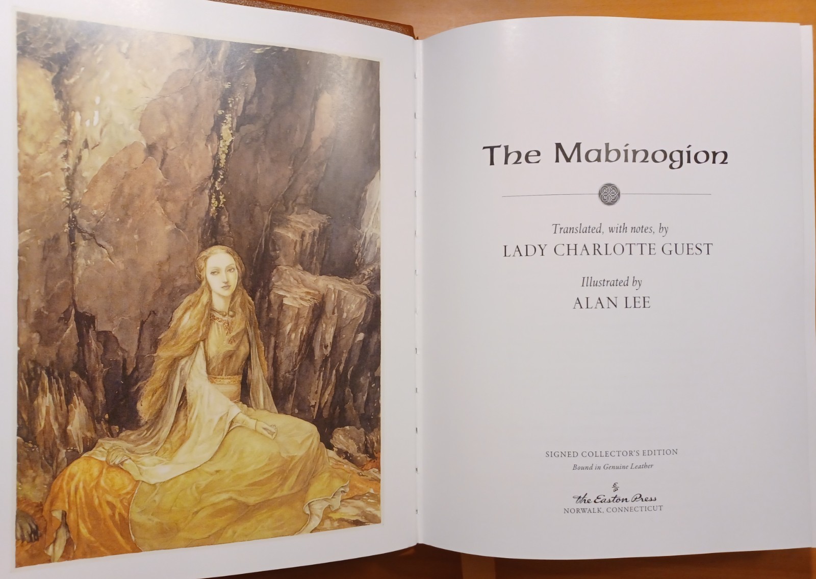 Easton Press / The Mabinogion / SIGNED by Ilustrator Alan Lee / w. COA / Leather