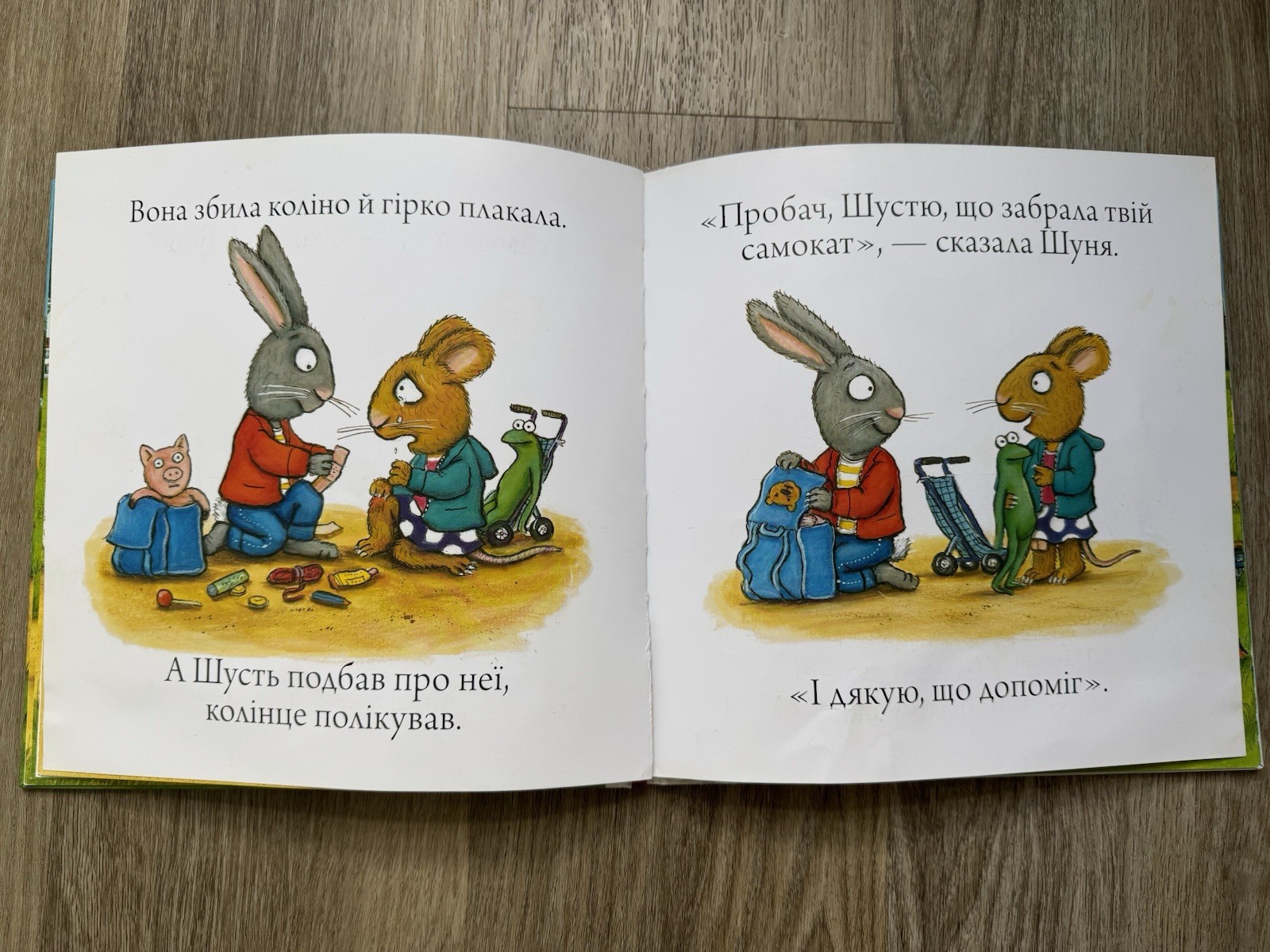 Шусть і Шуня: Спритний самокат Hardcover Ukrainian Ages 0-4 Illus 2018