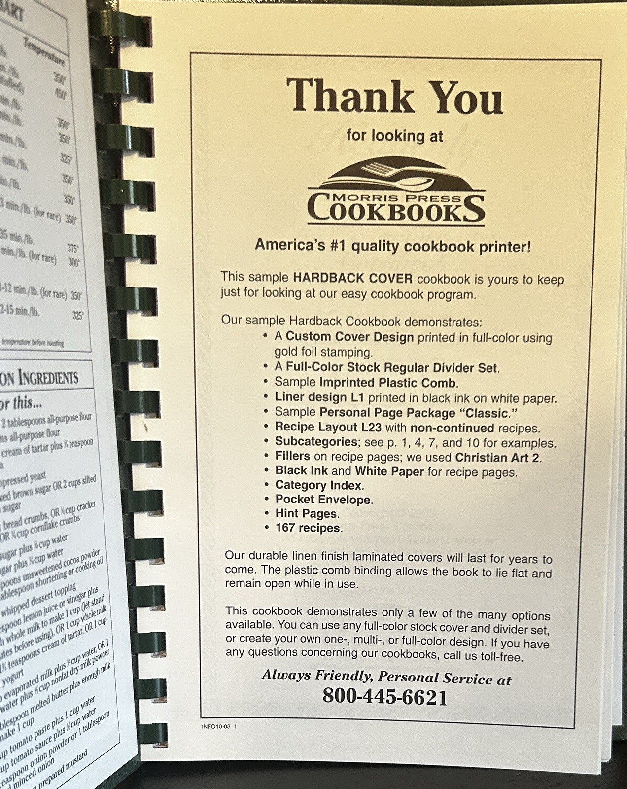 A Taste of Heaven Cookbook Sample Book Hardcover Morris House 74+ Pgs Of Recipes