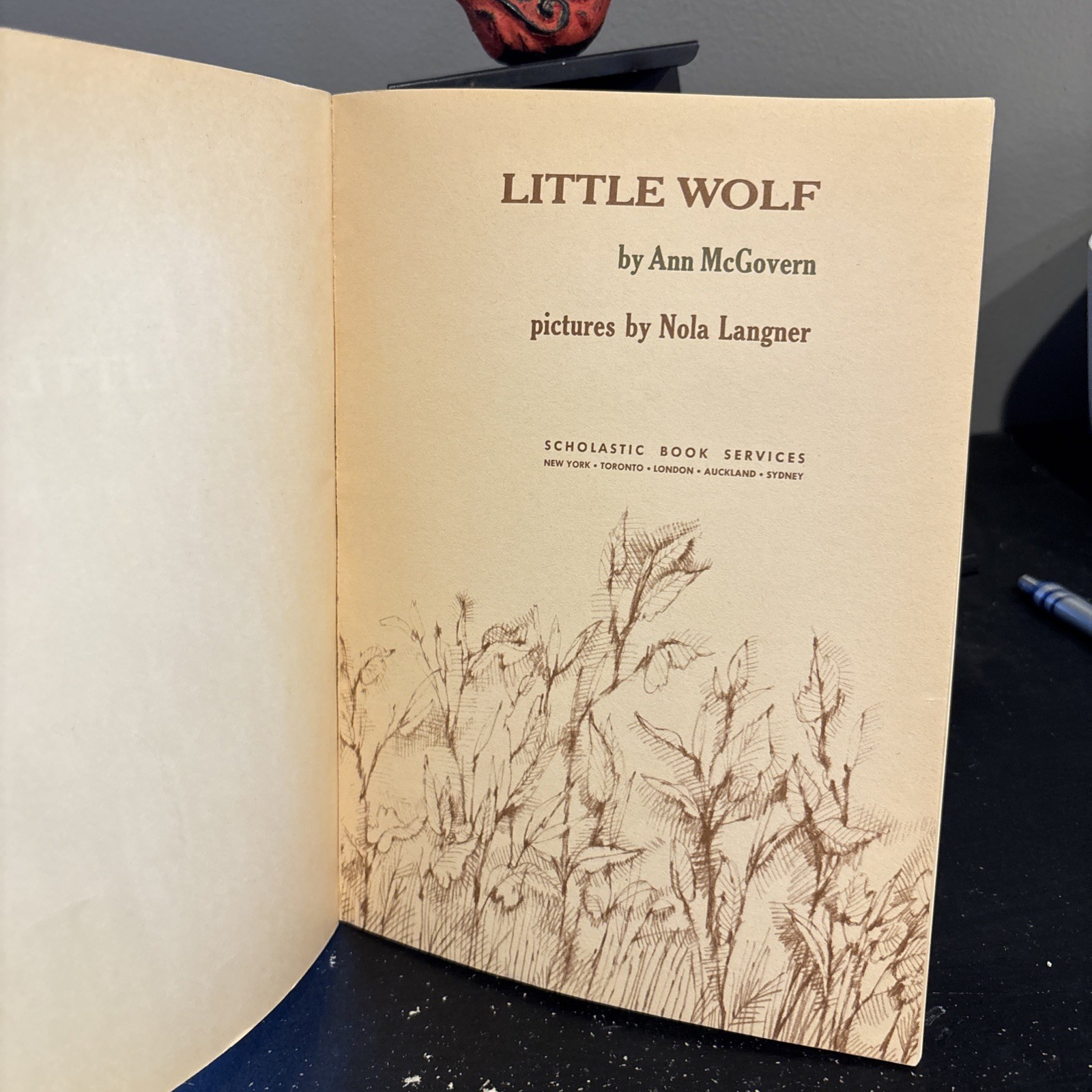 “Little Wolf” by Ann McGovern A 1970 Vintage Paperback – 1st Printing